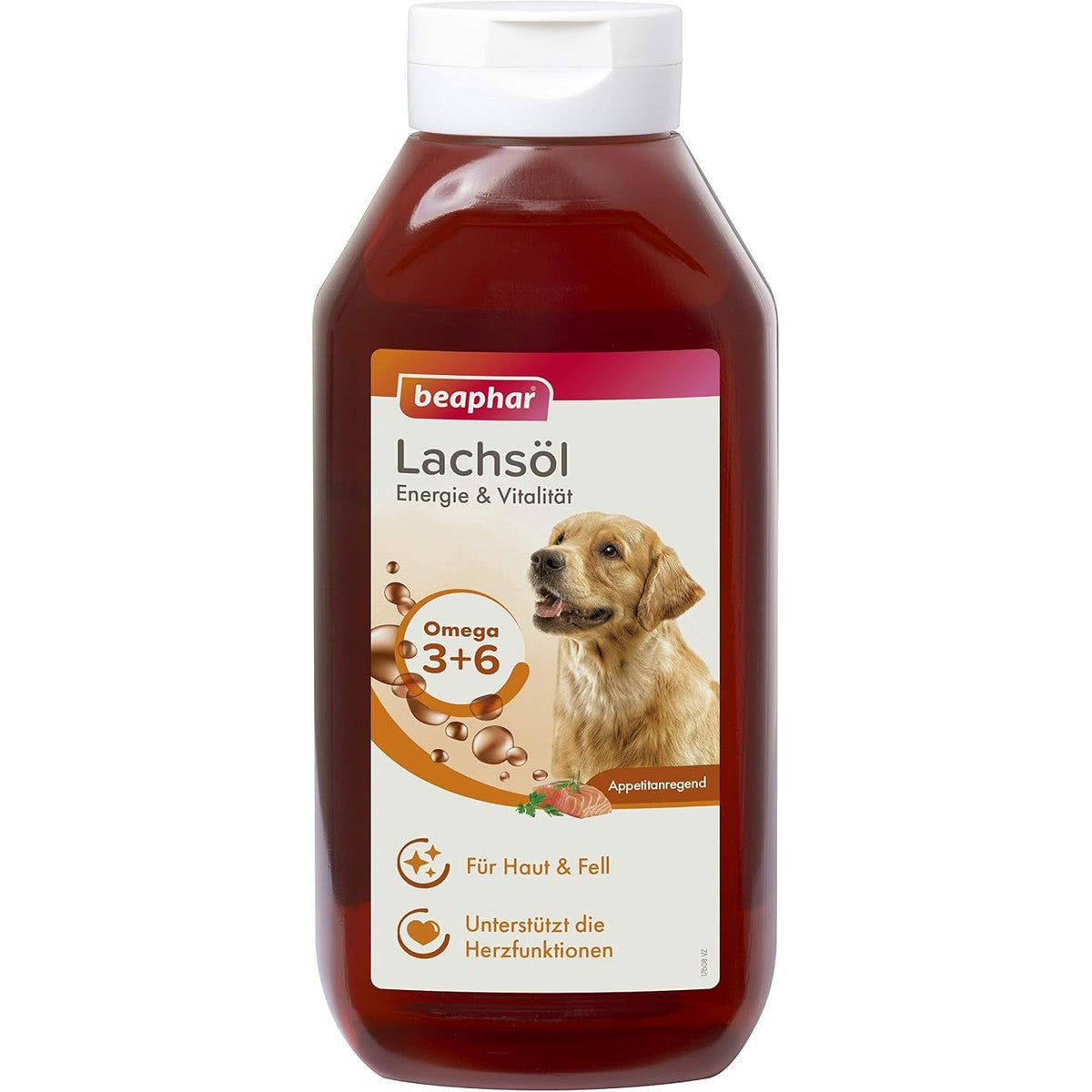 beaphar - Zalmolie voor honden en katten - Energie en vitaliteit - Ideaal voor een barf-voeding - Ondersteunt hart, huid en vacht - Met Omega 3 en Omega 6 - Dagelijks vitamingnutje - 940 ml – beaphar