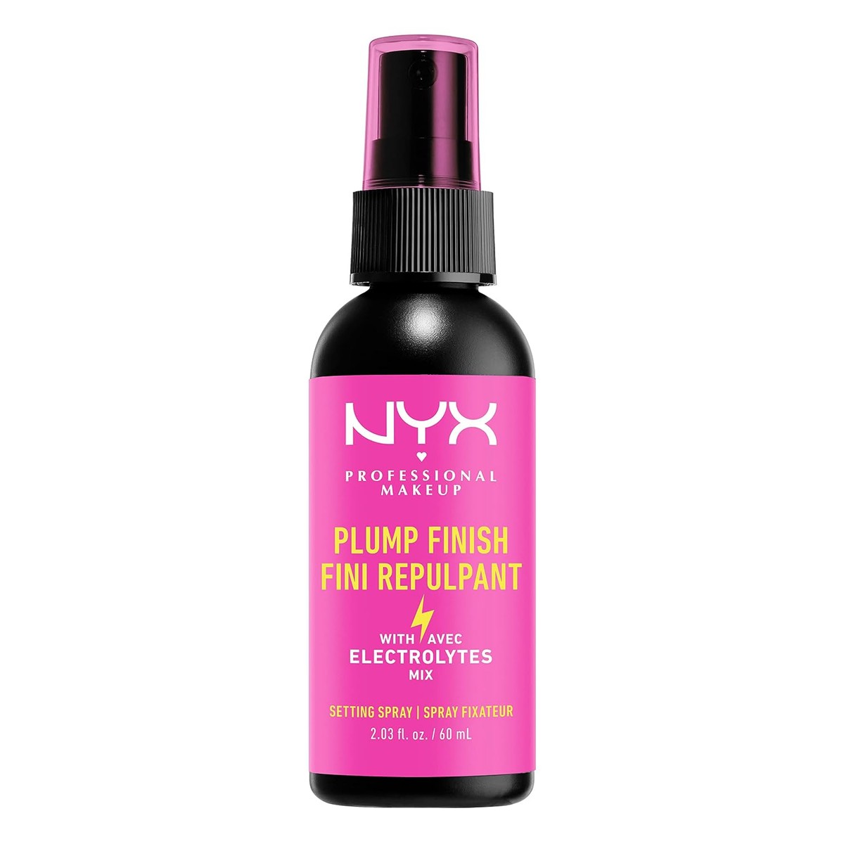 NYX Professional Makeup Fixeerspray met elektrolyten, veganistische formule en gevoerde afwerking, plump rechtsachtersetting spray, 60 ml – NYX PROFESSIONAL MAKEUP