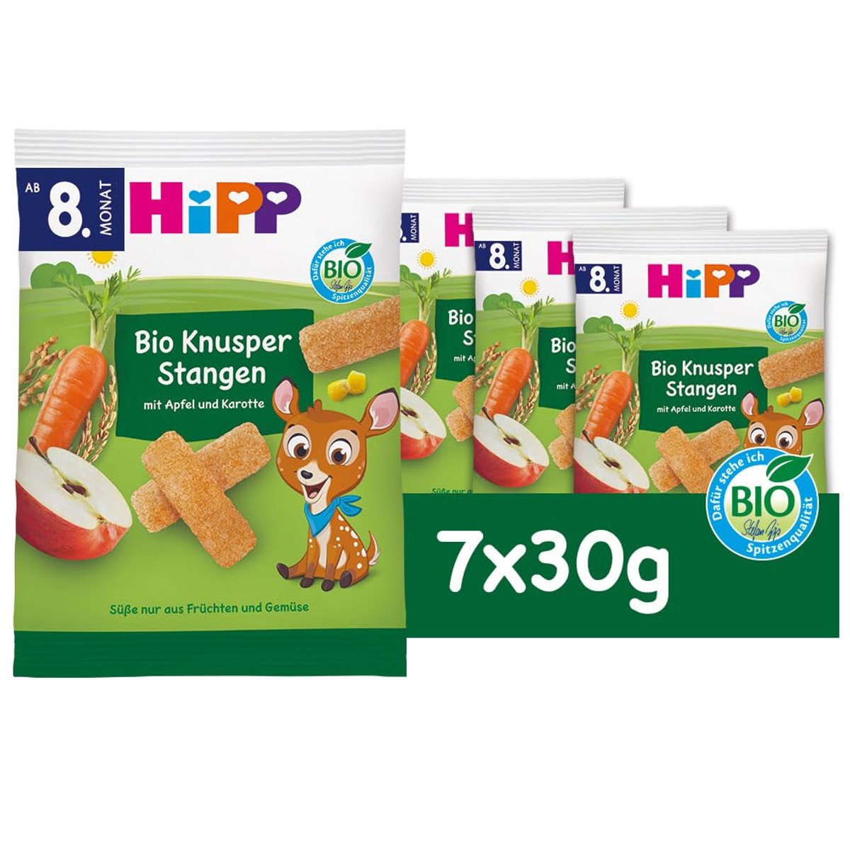 HiPP Biologische knapperrepen appelwortel 7 x 30 g – HiPP