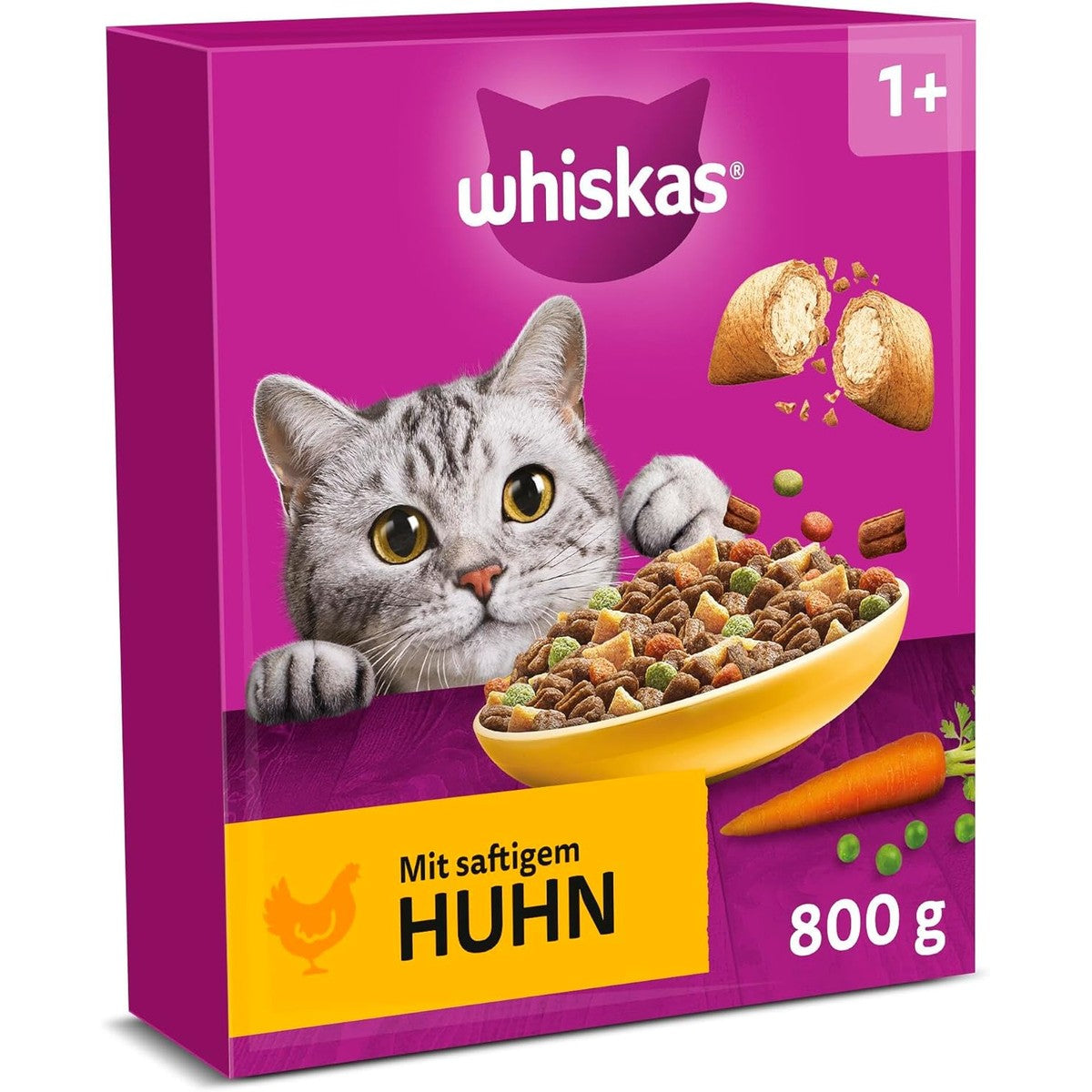 Whiskas droogvoer kat volwassen katten kip 5 x 800 g