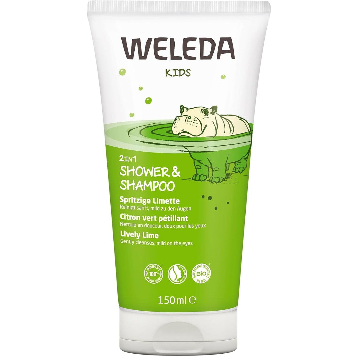 Weleda Bio Kids 2-in-1 Shower & Shampoo Limoen 150 ml