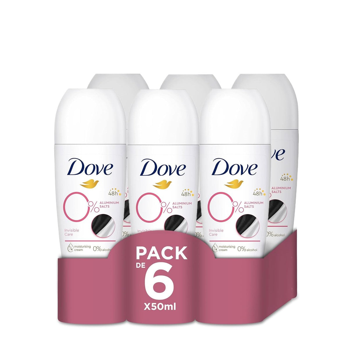 Dove 0% Roll-on Invisible Care 6 x 50 ml – Dove