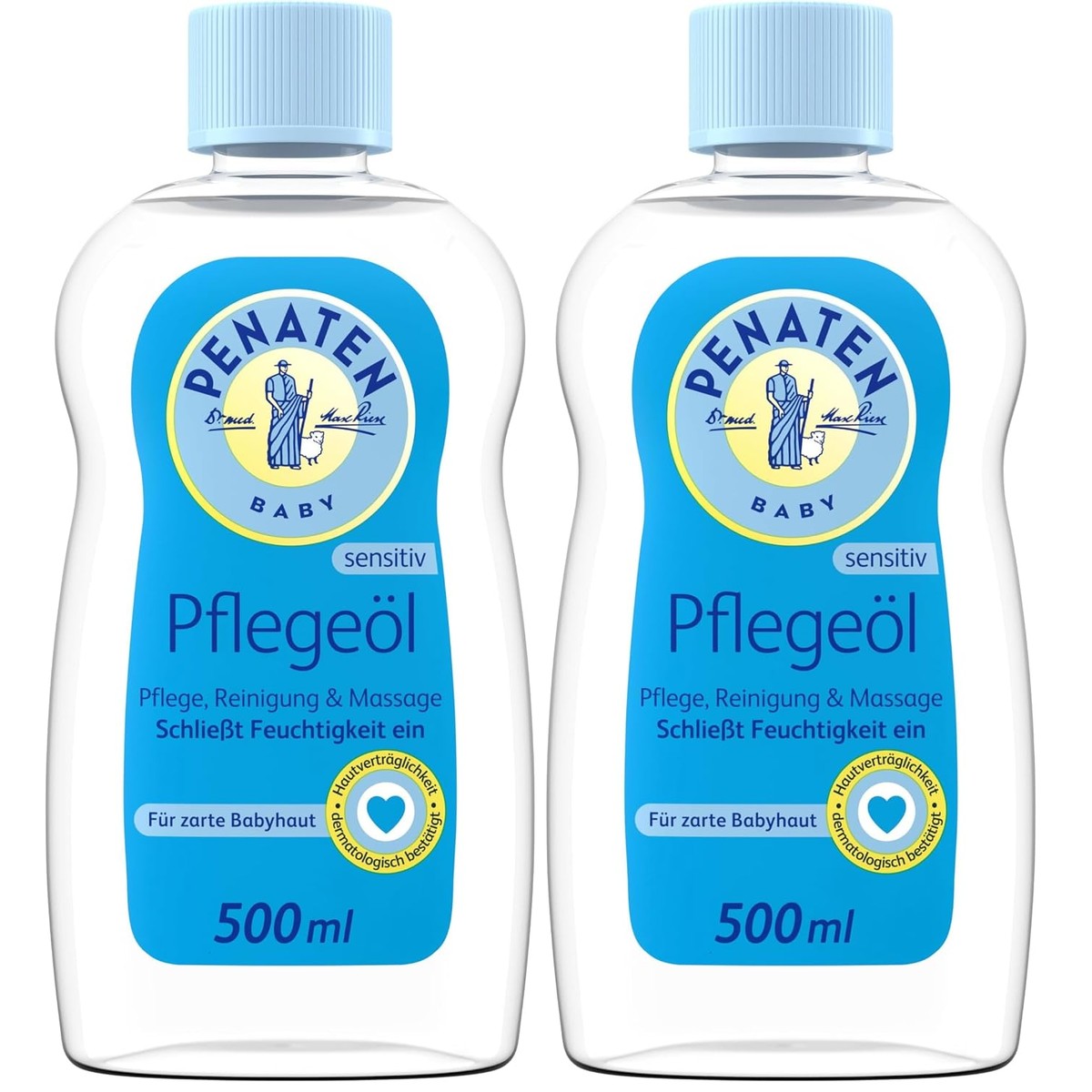 Penaten Verzorgende olie – 1 x 500 ml (verpakking van 2) – Penaten