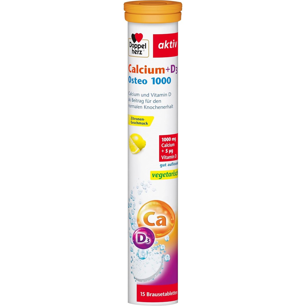 Doppelherz Calcium + D3 Osteo 1000 - met citroensmaak – Doppelherz