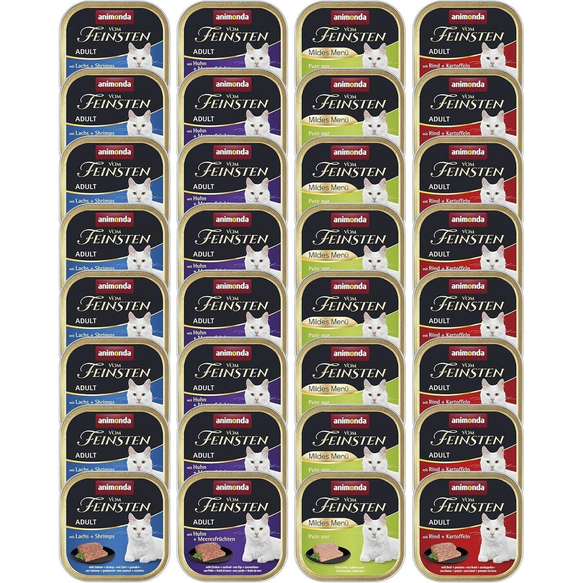 animonda Vom Feinsten Adult natvoer kattenvoer vis & vlees 32 x 100 g