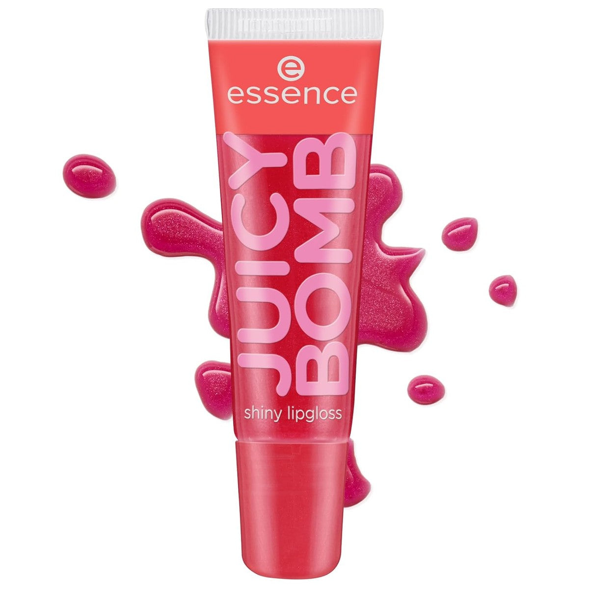essence Juicy Bomb Shiny Lipgloss 104 Poppin' Pomegranate, hoogglanzende lipgloss met fruitige geur, veganistisch, niet-klevende textuur, 10 ml | Hochglänzender Lipgloss, Vegan, Nicht-klebende Textur, 10 ml, Leichter Auftrag dank – Essence Cosmetics