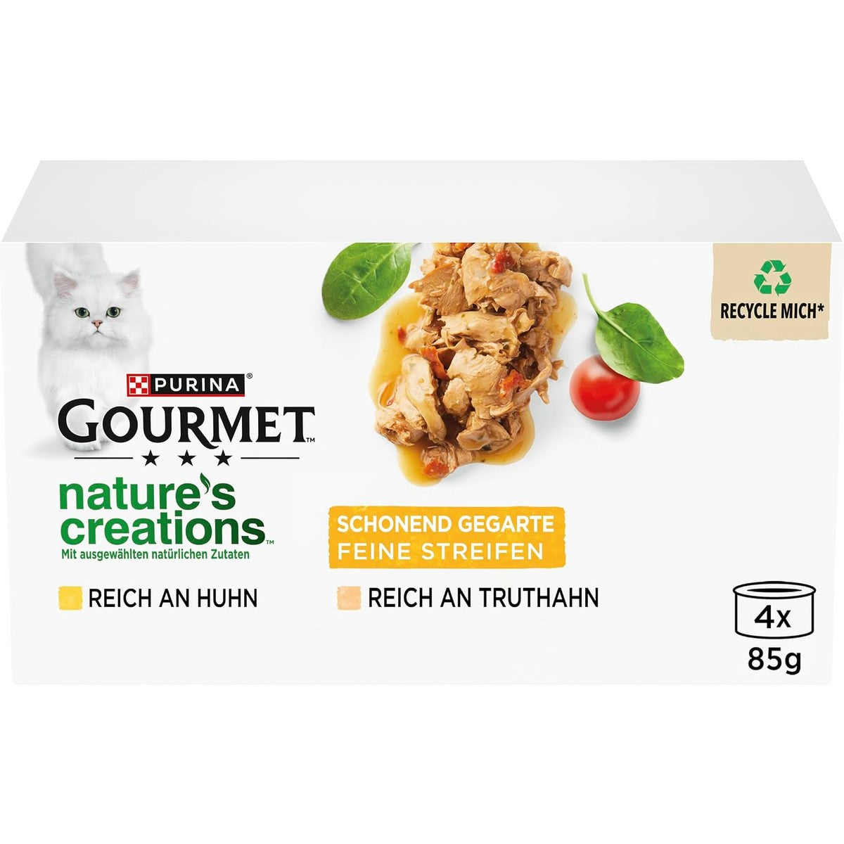 Gourmet Nature's Creations natvoer kattenvoer kip en kalkoen 48 x 85 g