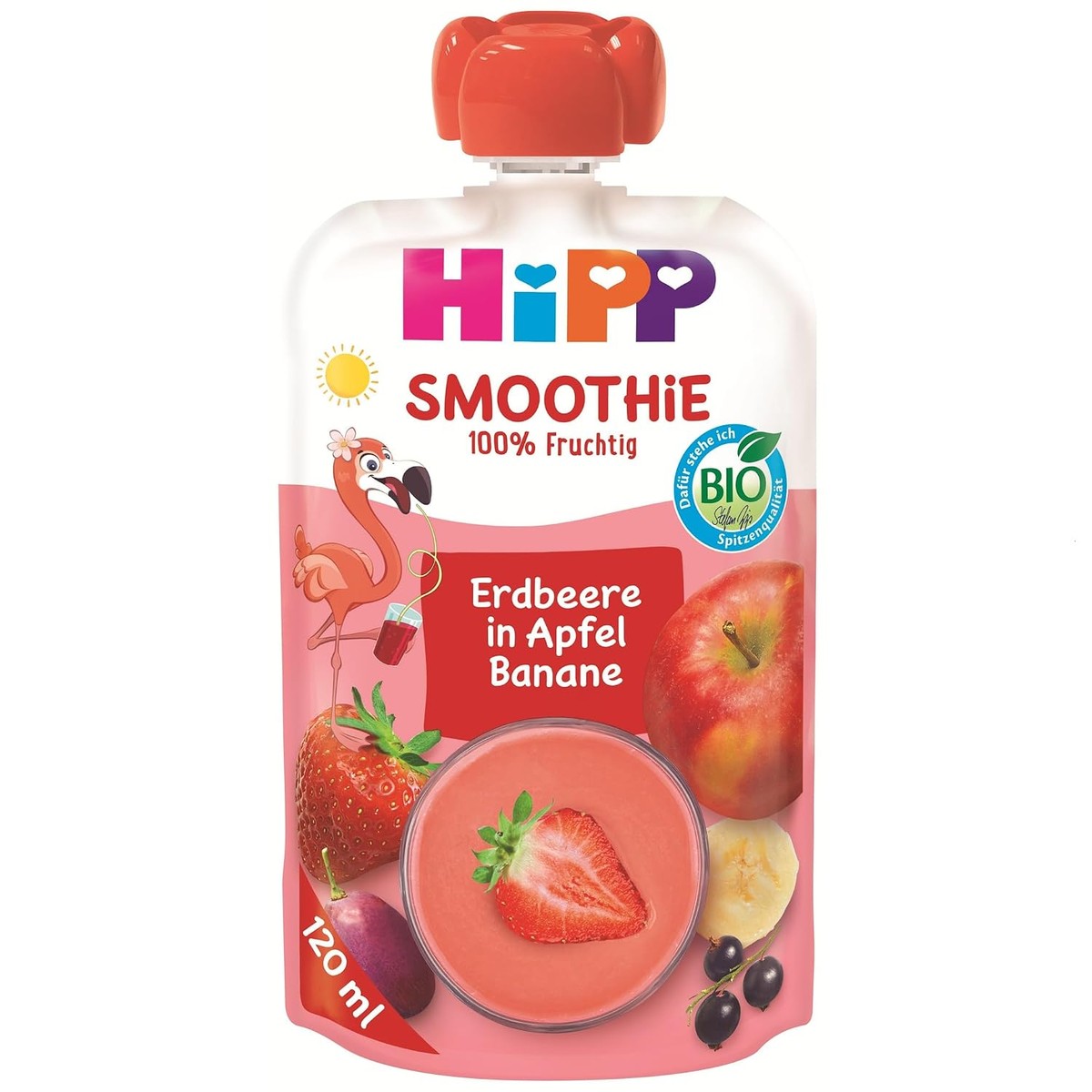 HiPP Biologische smoothie aardbeien appel banaan 6 x 120 ml – HiPP