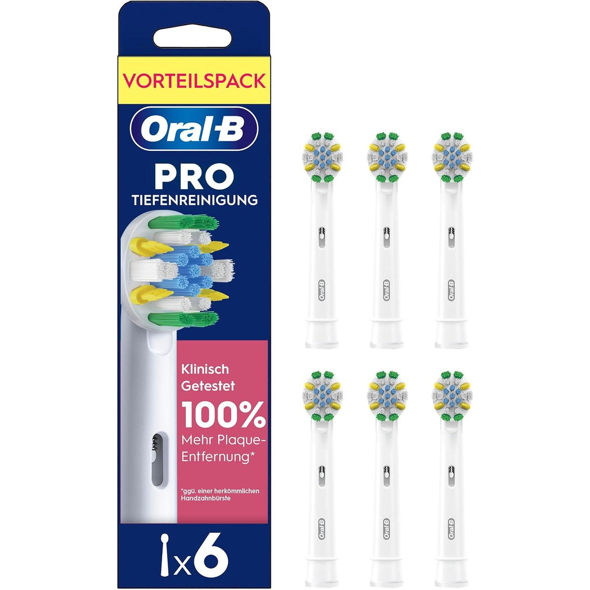 Oral-B Opzetborstels dieptereiniging wit 6 stuks – Oral-B