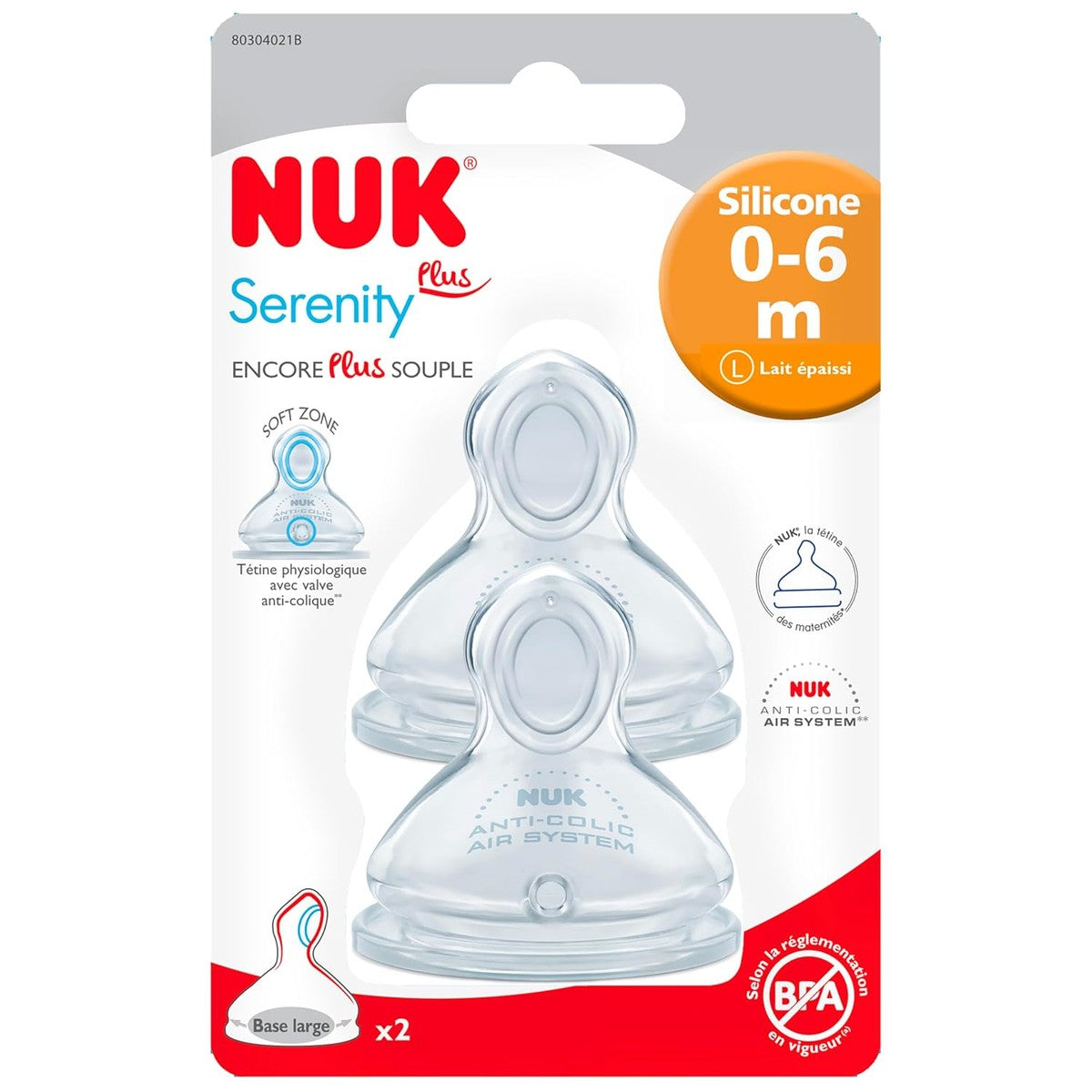 NUK Fopspeen 0-6 maanden, dikke melk, 2 stuks – NUK