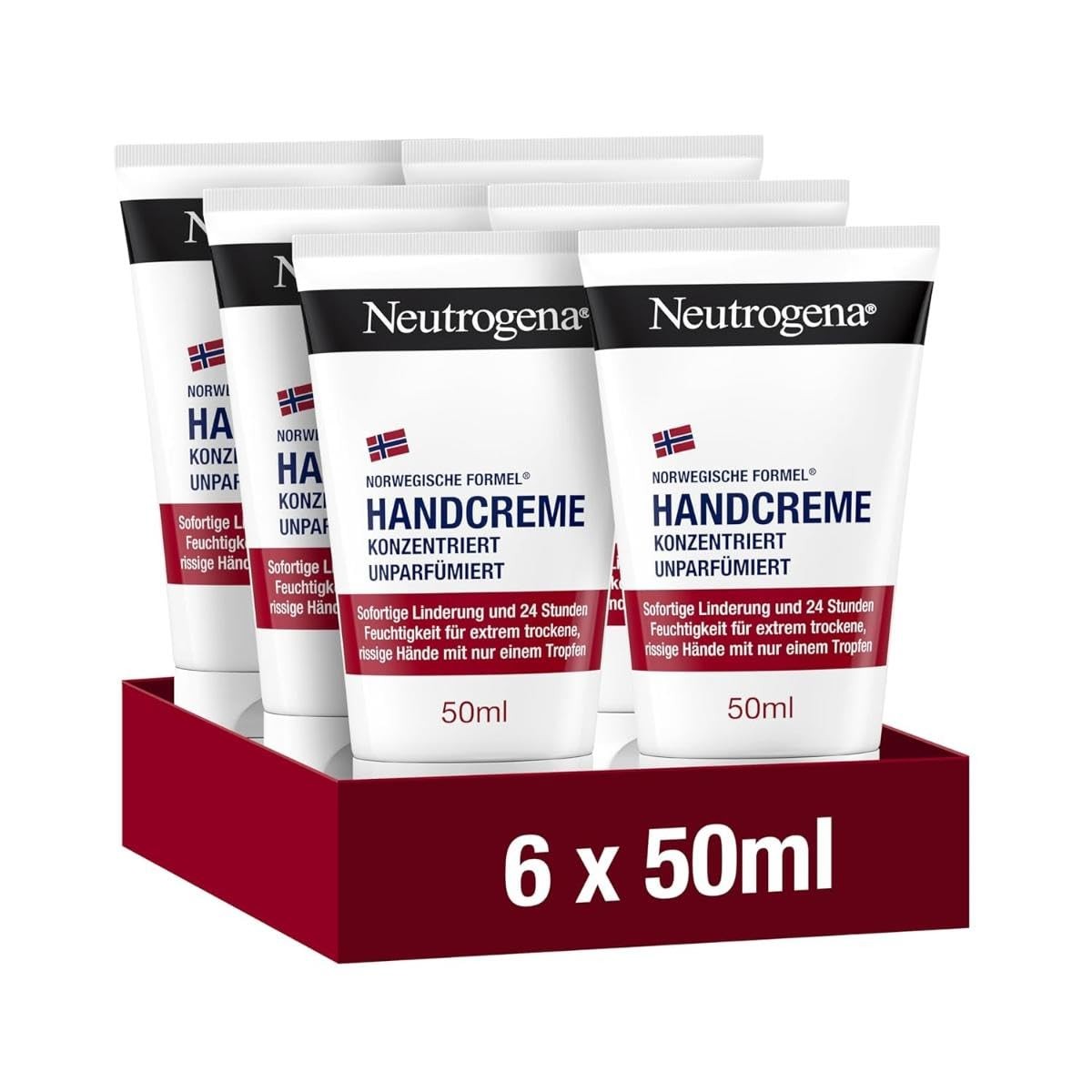 Neutrogena Geconcentreerde Ongeparfumeerde Handcrème 6 x 50 ml – Neutrogena