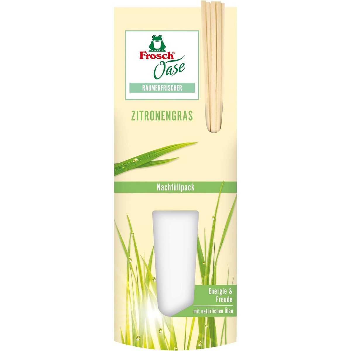 Frosch Oase kamerverfrisser citroengras frisse navulverpakking, 90 ml – FROSCH