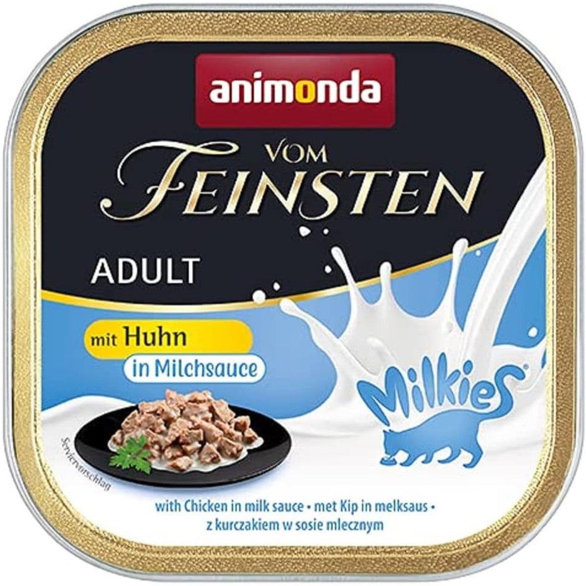animonda vom Feinsten Milkies natvoer kattenvoer kip in melksaus 32 x 100 g