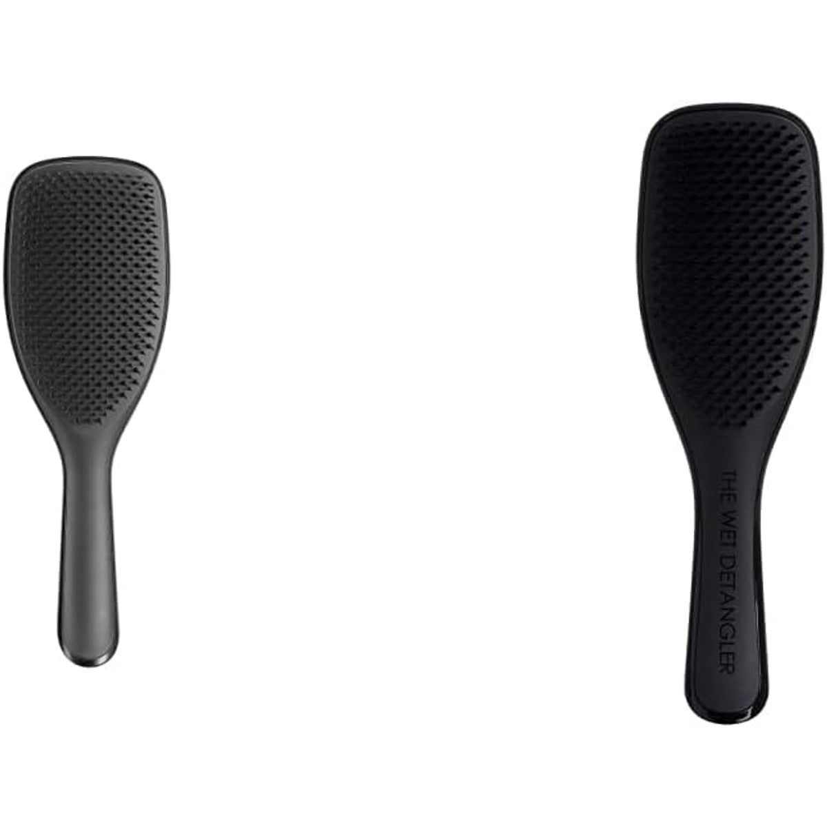 Tangle Teezer Wet Detangler Large Black, professionele haarborstel speciaal voor nat en dik haar & Wet Detangler Midnight Black, een haarborstel voor nat haar met platte handgreep voor ideale grip – Tangle Teezer