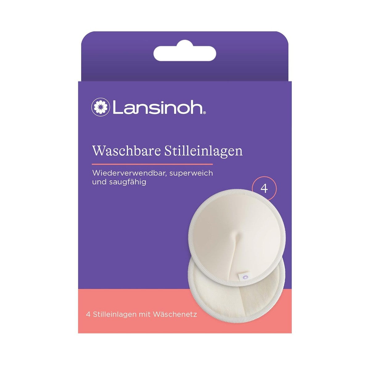 Lansinoh Wasbare Borstvoedingsinleggers 4 stuks