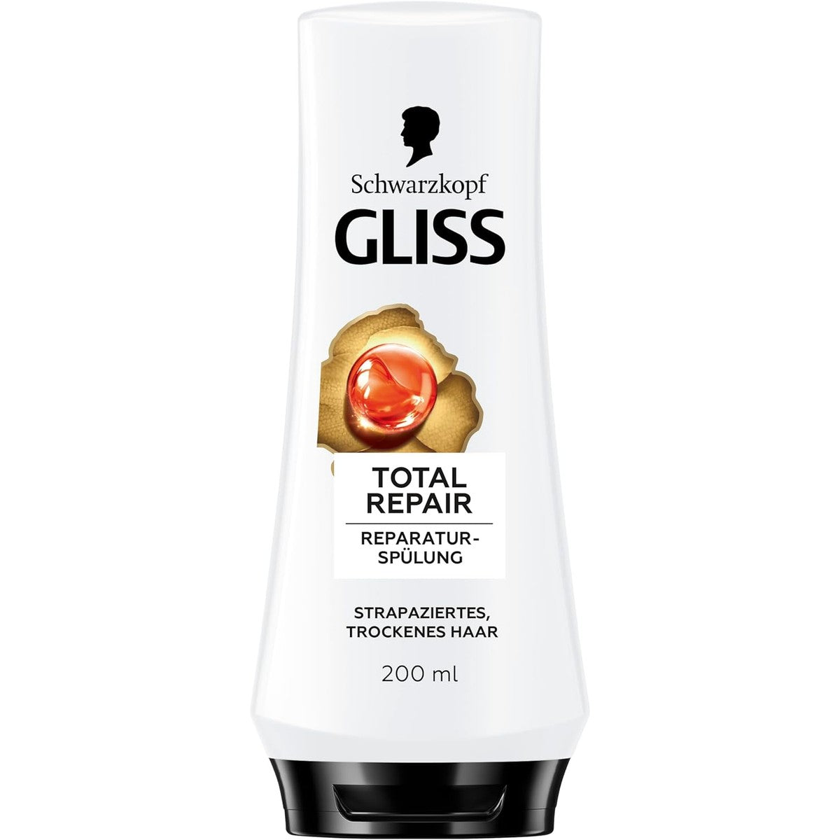 Gliss Total Repair Conditioner (200 ml), haarconditioner herstelt droog, beschadigd haar, conditioner voor tot 90% minder haarbreuk – Gliss