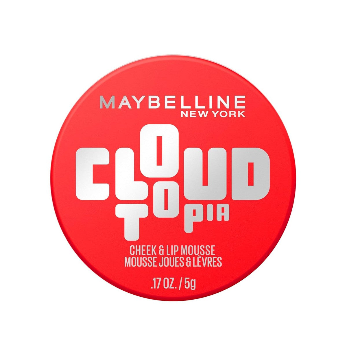 Maybelline New York Cloudtopia Wang- en lipmousse, 2-in-1 blush & lippenverf voor 14 uur grip, luchtige lichte textuur en matte afwerking, nr. 03 Divine Crimson, 5 g | Voor maximaal 14 uur kleur, bestand tegen zweet, overdrachtbestendig – MAYBELLINE