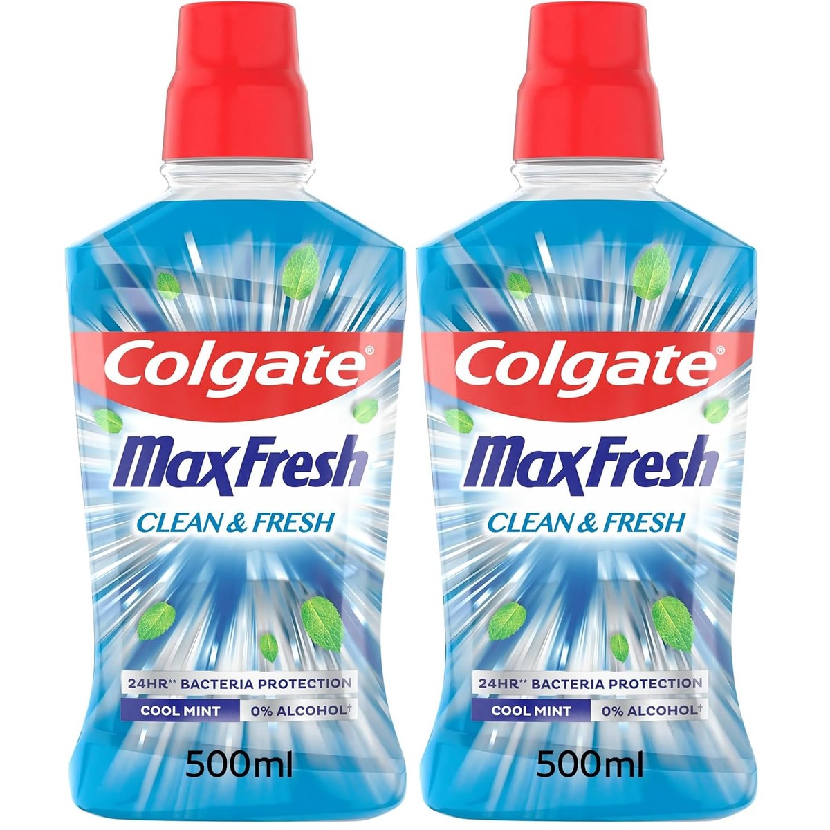 Colgate Max Fresh Clean & Fresh Mondwater 2 x 500ml – Colgate