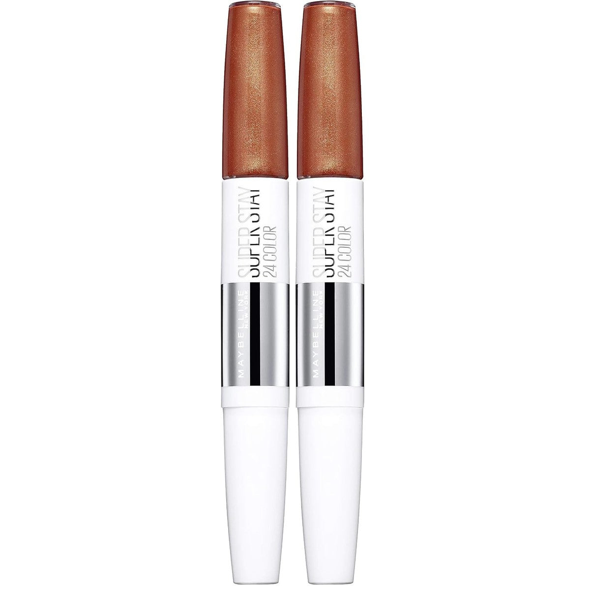 Maybelline New York Super Stay 24H Lippenstift, vloeibaar en duurzaam, nr. 444 Cosmic Coral, 5 g (verpakking van 2) – MAYBELLINE