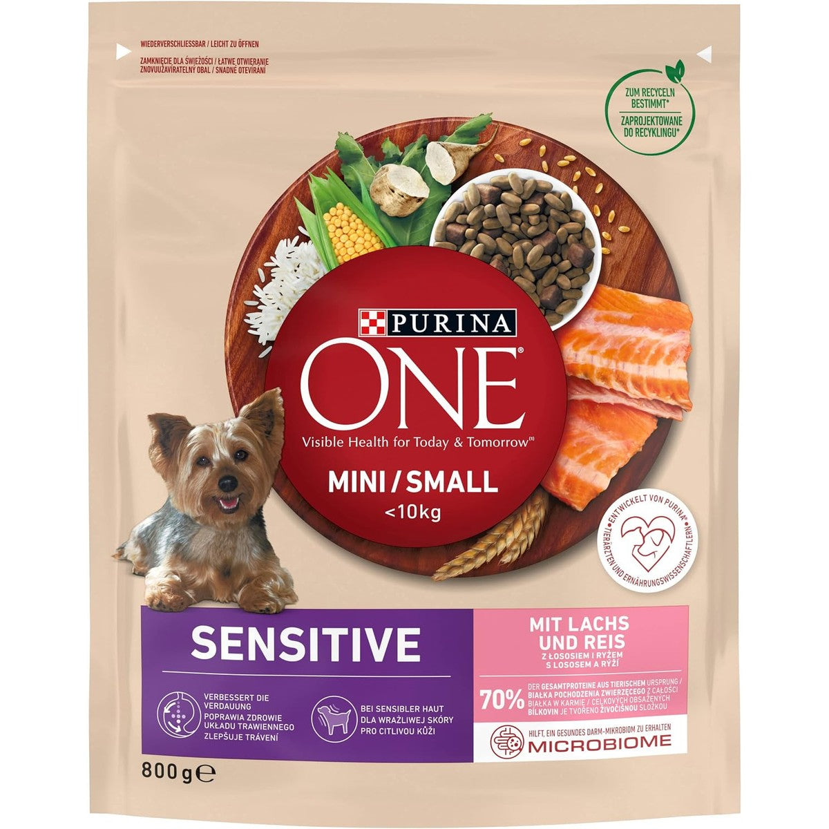 Purina One Mini/Small Delicate hondenvoer zalm 8 x 800 g