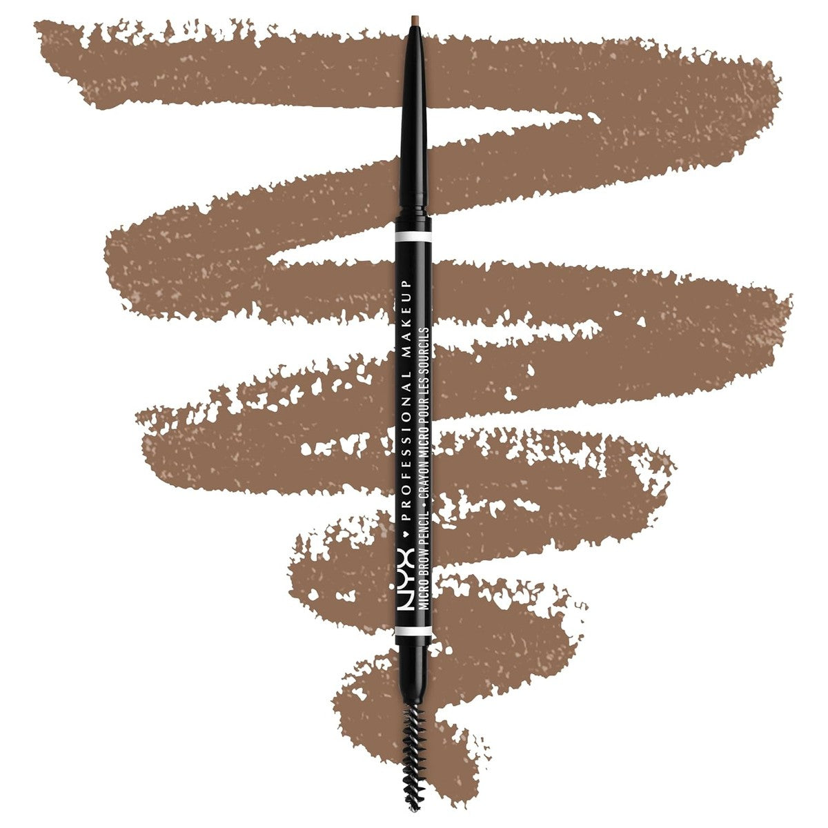 NYX Professional Makeup Wenkbrauwstift, Micro Brow Pencil, aan beide zijden met uitdraaibaar wenkbrauwpotlood en borstels, waterbestendig, Eyebrow Pencil, veganistische formule, kleur: 01 taupe – NYX PROFESSIONAL MAKEUP