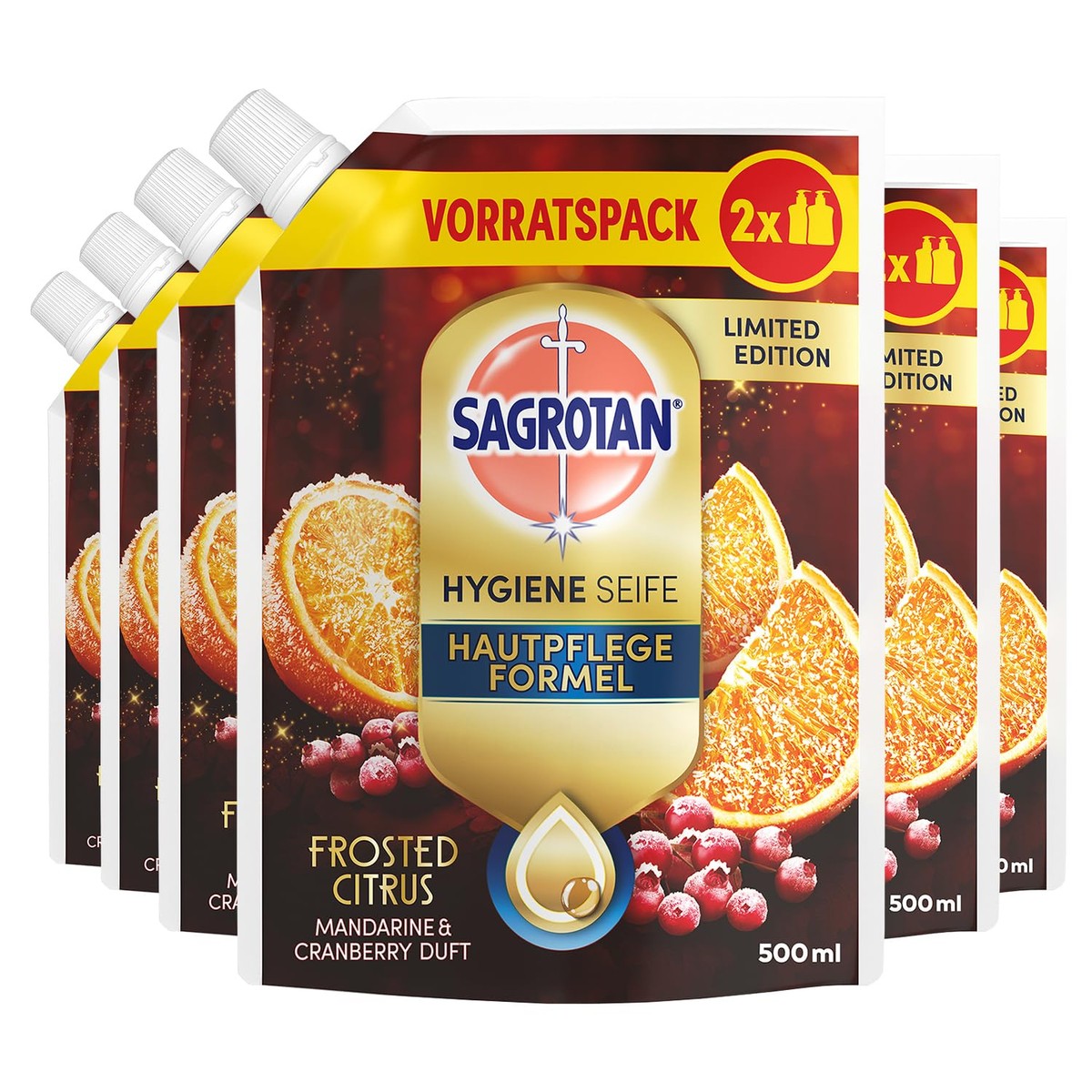 Sagrotan Handzeep Frosty Citrus Limited Edition 6 x 500 ml – Sagrotan