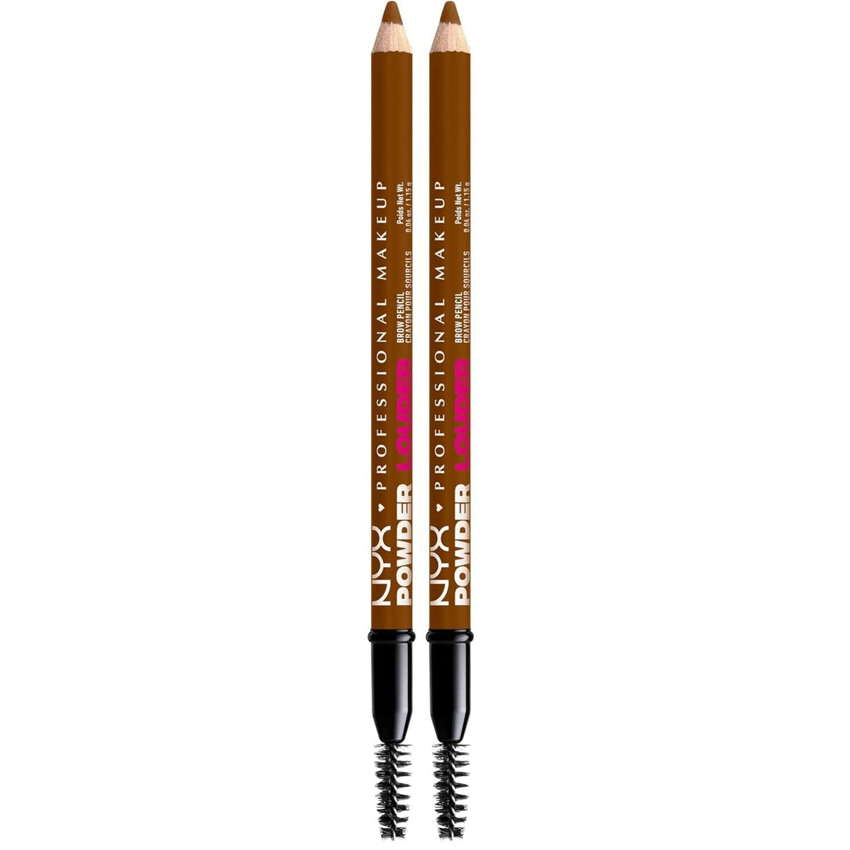 NYX Professional Makeup Augenbrauenstift, Powder Louder Brow Pencil, Mit voluminisierendem Mikrofiber für voller aussehende Augenbrauen, Vegane Formel, Farbton: Auburn (Packung mit 2) – NYX PROFESSIONAL MAKEUP
