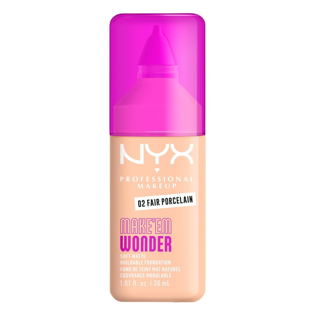 NYX PROFESSIONAL MAKEUP Make 'Em Wonder Foundation 02 Fair Porcelain