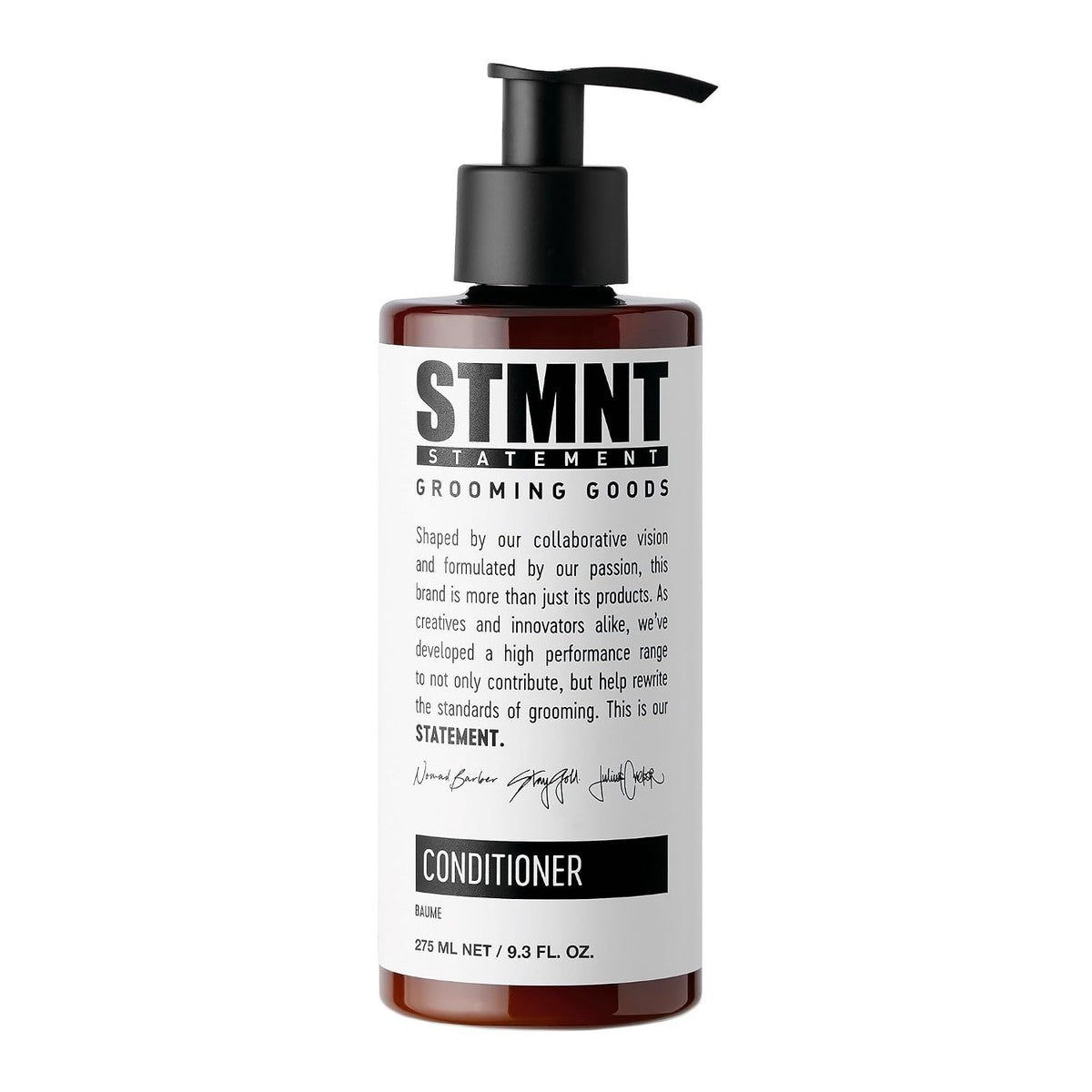 STMNT STATEMENT GROOMING GOODS Conditioner 275 ml, voor zacht, gebrand haar, met actieve kool en menthol, geeft subtiele glans