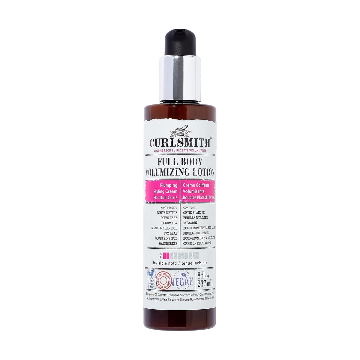 Curlsmith - Full Body Volumizing Hair Lotion, krulldefinitie, direct volume en niet-klevend, voor golvend, krullend of kroeshaar, veganistisch (237 ml)