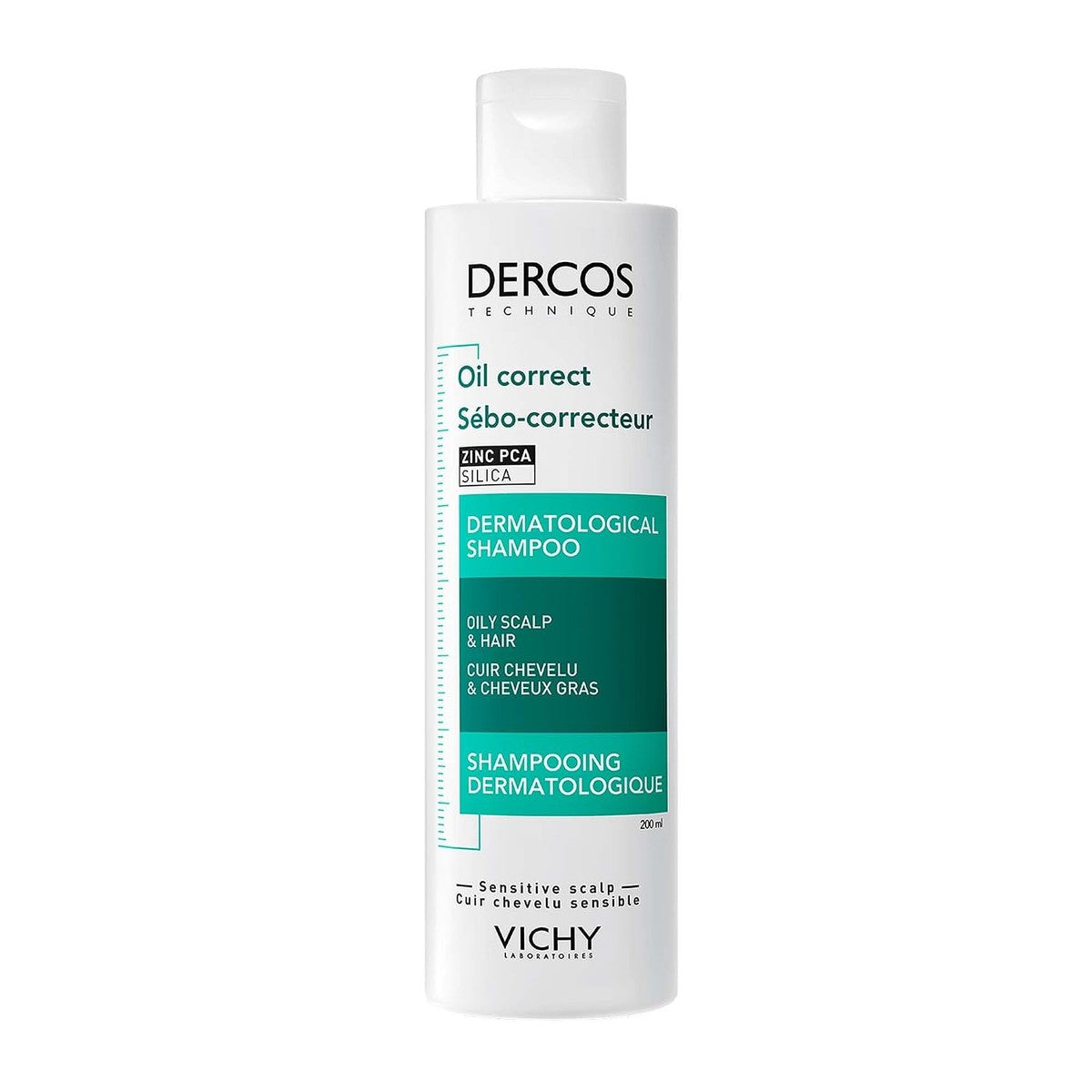 Vichy Dercos Technique Oil Control Shampoo voor Vette Hoofdhuid 200 ml