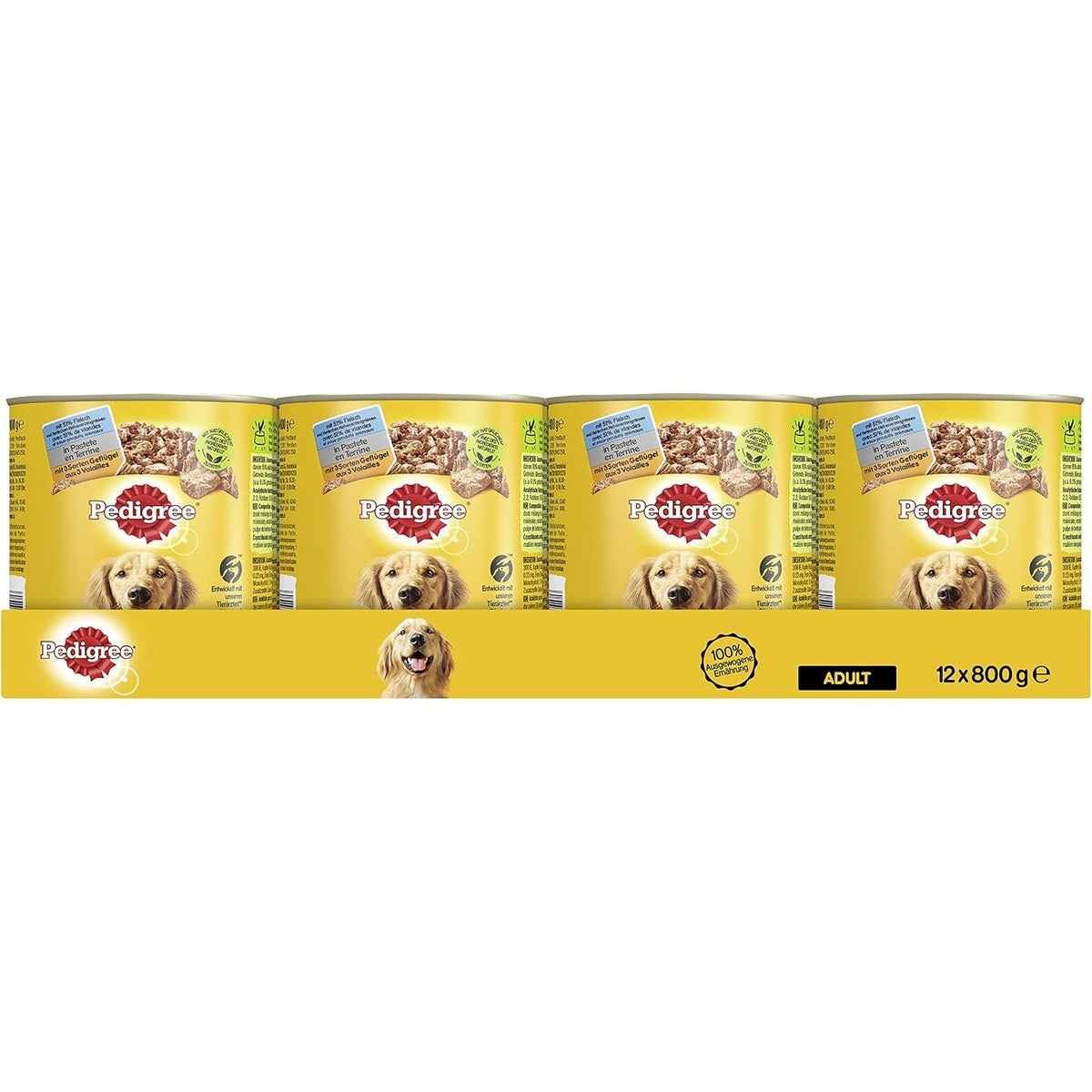 Pedigree Klassiek hondenvoer 5 soorten gevogelte 12 x 800 g