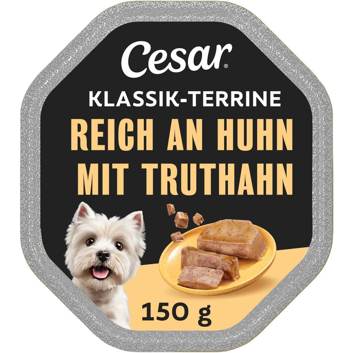 Cesar Klassieke hondenvoer kip en kalkoen 14 x 150 g