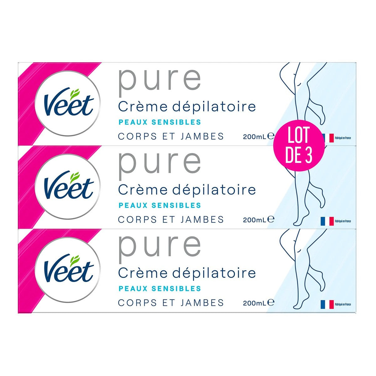 Veet Minima Pure ontharingscrème 200 ml (3 stuks) – Veet