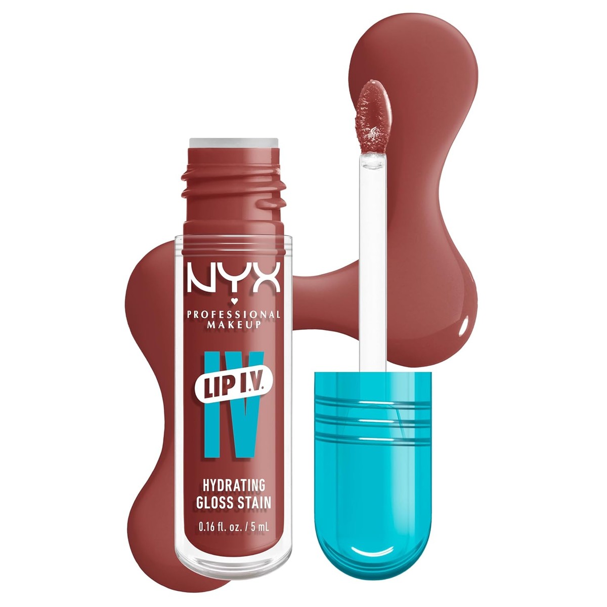 NYX Professional Makeup Hydraterende lipgloss en lipstain, 2-in-1, tot 12 uur verzorging, Lip IV Hydrating Gloss Stain, langdurige liptint, kleur: Hydra Honey – NYX PROFESSIONAL MAKEUP