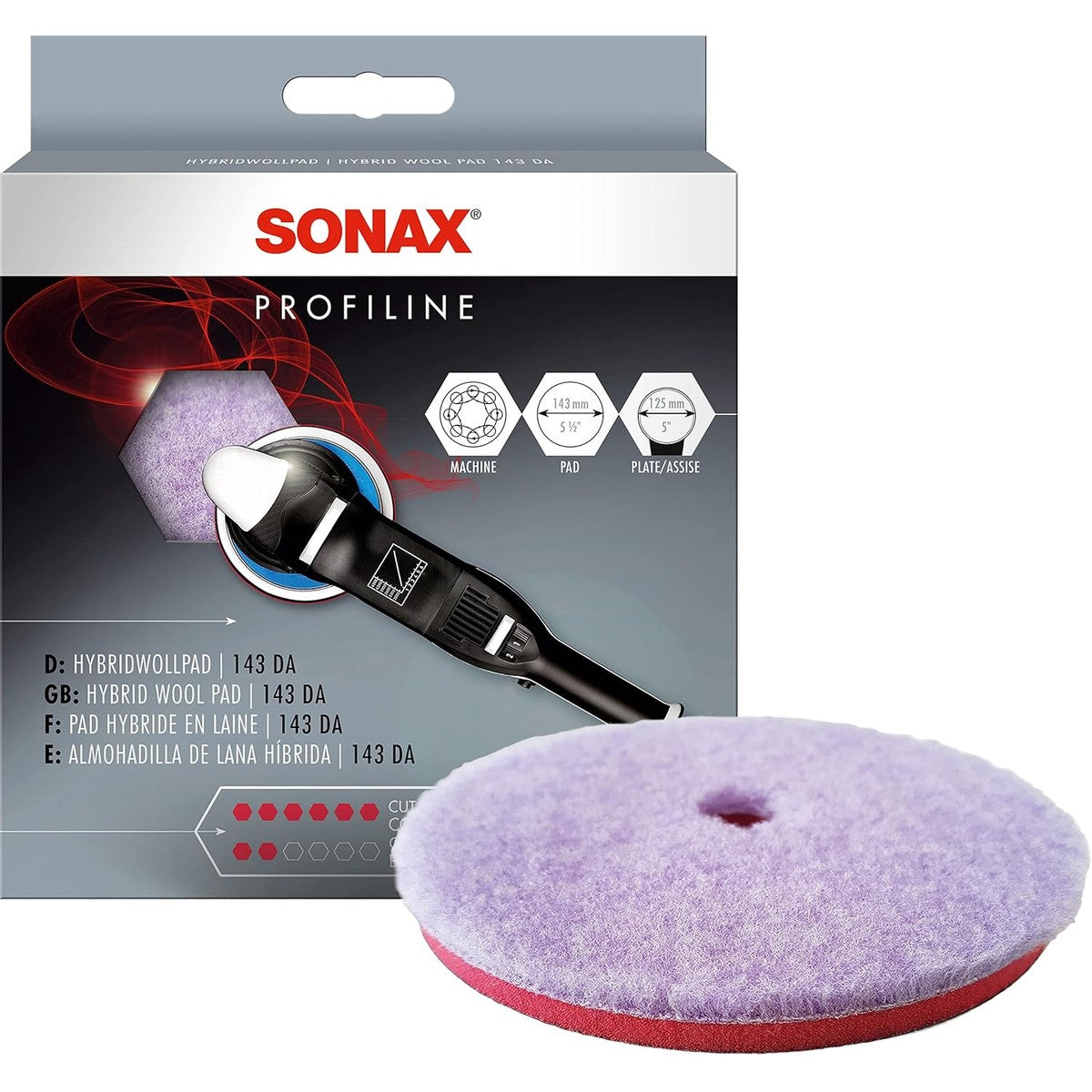 SONAX HybridWollPad 143 DA (1 stuk) – SONAX