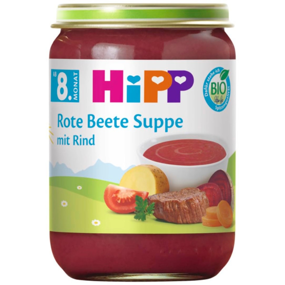 HiPP Biologische rode bietensoep met rundvlees 6 x 190 g – HiPP