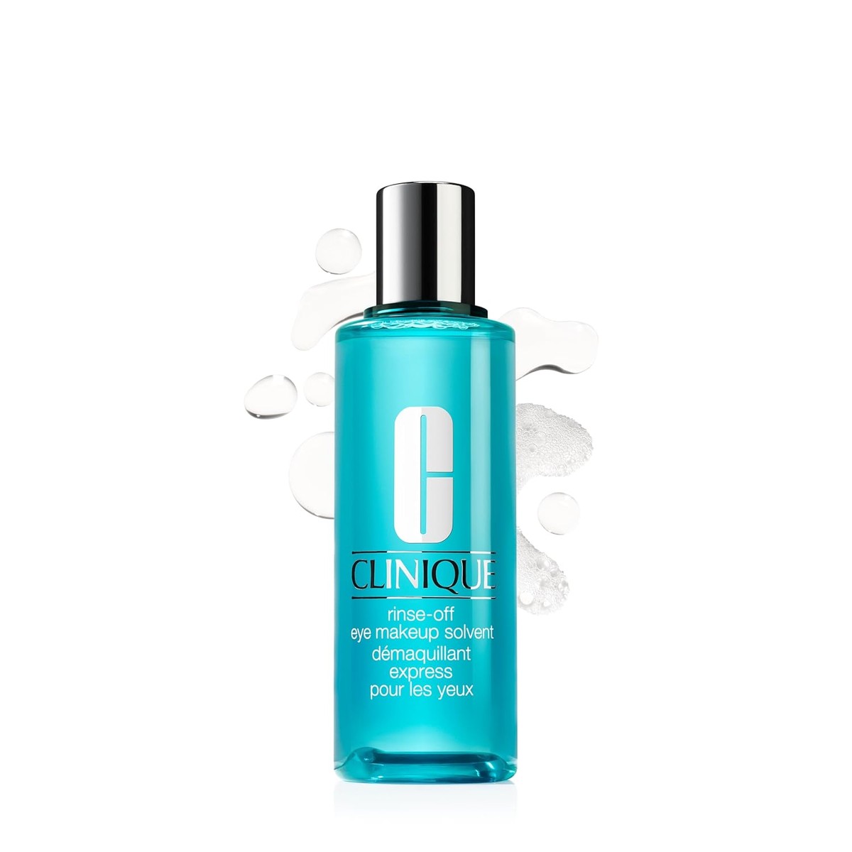 Clinique Rinse-Off Eye Makeup Solvent | Sanfter Augen-Make-up-Entferner für wasserfestes Augen-Make-up | Sicher für sensible Haut, 125 ml