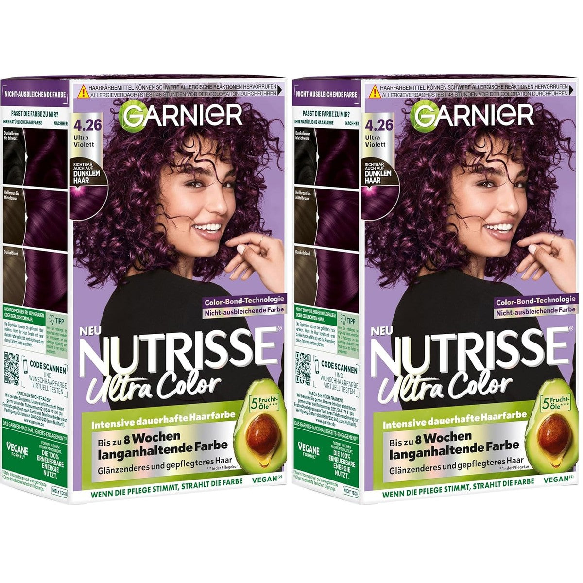 Garnier Nutrisse Color Sensation 4.26 Ultra Violet Pack van 2 – Garnier