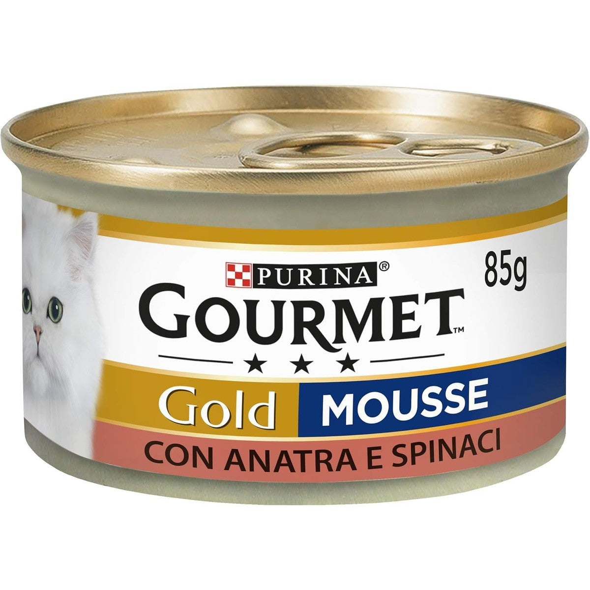 Gourmet Gold Mousse natvoer kattenvoer eend & spinazie 24 x 85 g