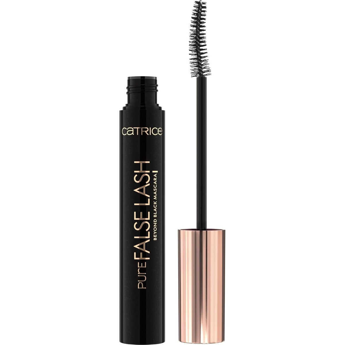 Catrice Pure False Lash Beyond Black Mascara, nr. 010, zwart, langdurig, volumegevend, vals wimpereffect, veganistisch, zonder microplastic deeltjes, zonder parfum, zonder alcohol, 1 stuk (10 ml) – Catrice Cosmetics