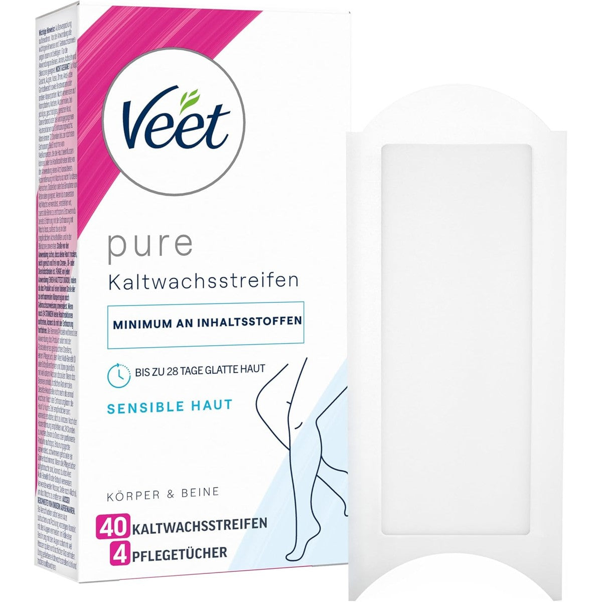 Veet Pure koude wasstrips lichaam en benen 40 stuks – Veet