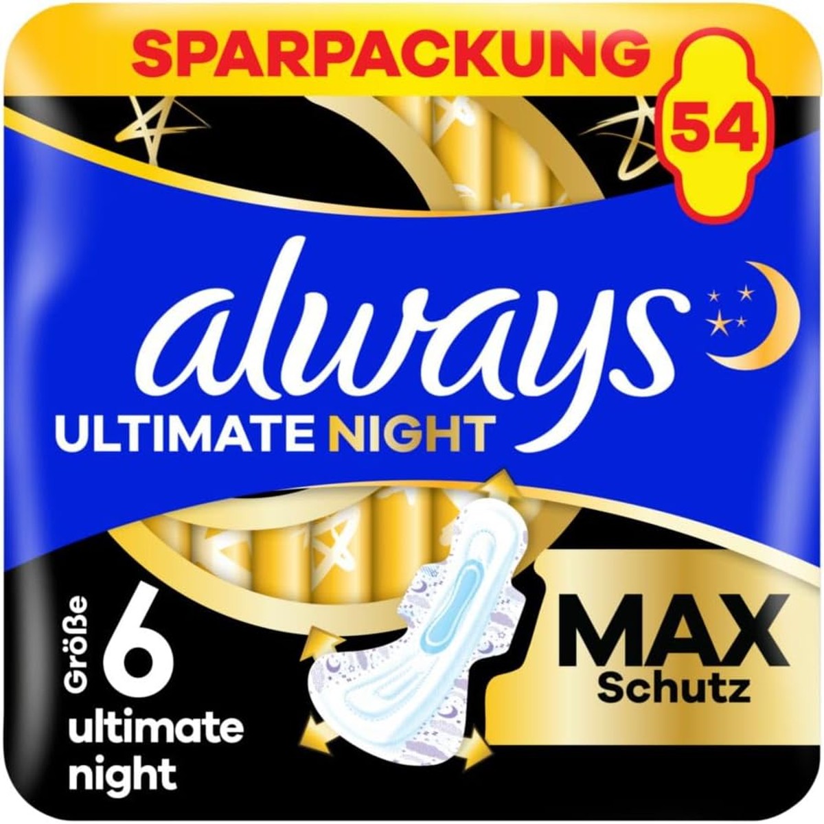 Always Ultimate Night maat 6 maandverband 54 stuks – Always