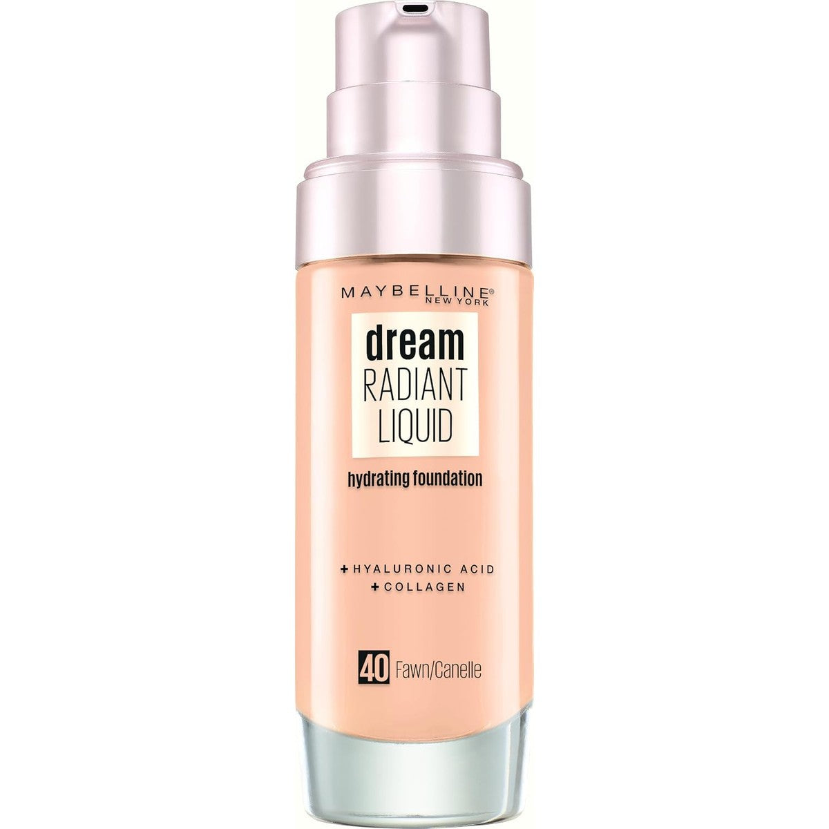 Maybelline New York Make Up, Dream Radiant Liquid Make-Up, vloeibare foundation, nr. 40 Fawn, 30 ml – MAYBELLINE
