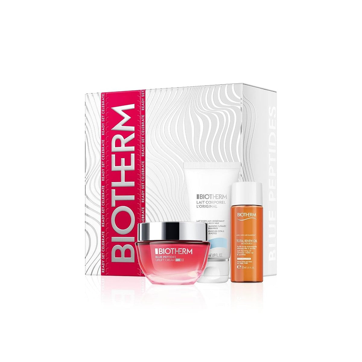 Biotherm Blue Peptides Uplift SPF 30 Set (Cream 50 ml, Total Renew Oil 30 ml & Lait Corporel 50 ml)