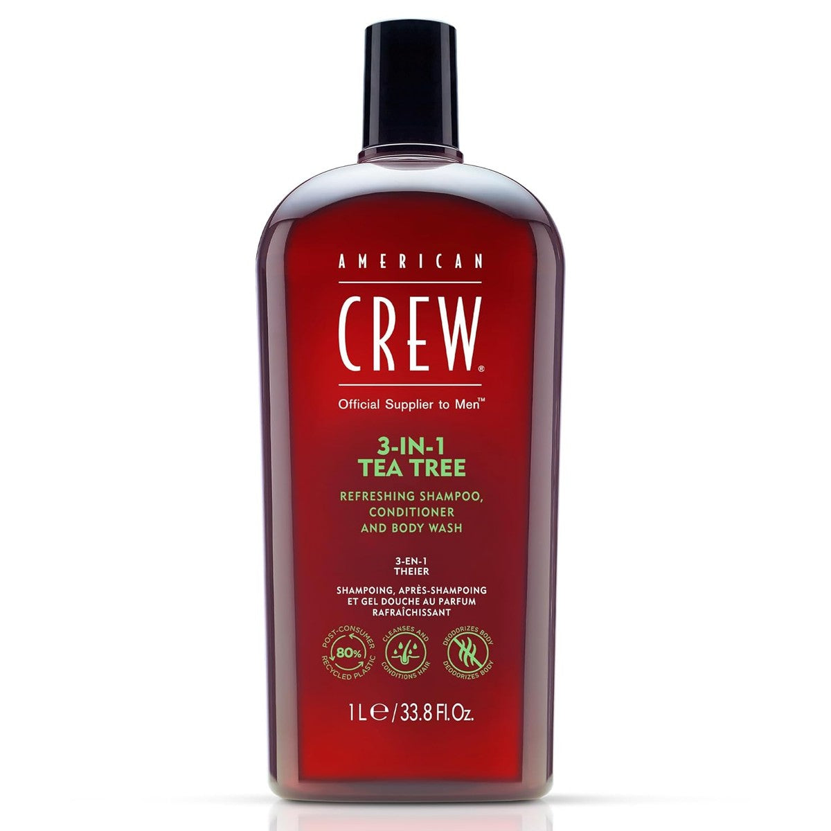 American Crew 3-in-1 Tea Tree Shampoo & Douchegel 1000 ml