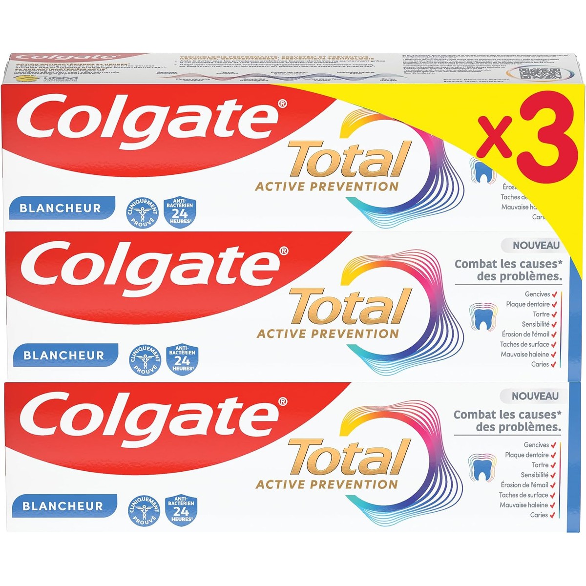 Colgate Total Prevention Active Natural White tandpasta 3 x 75 ml – Colgate