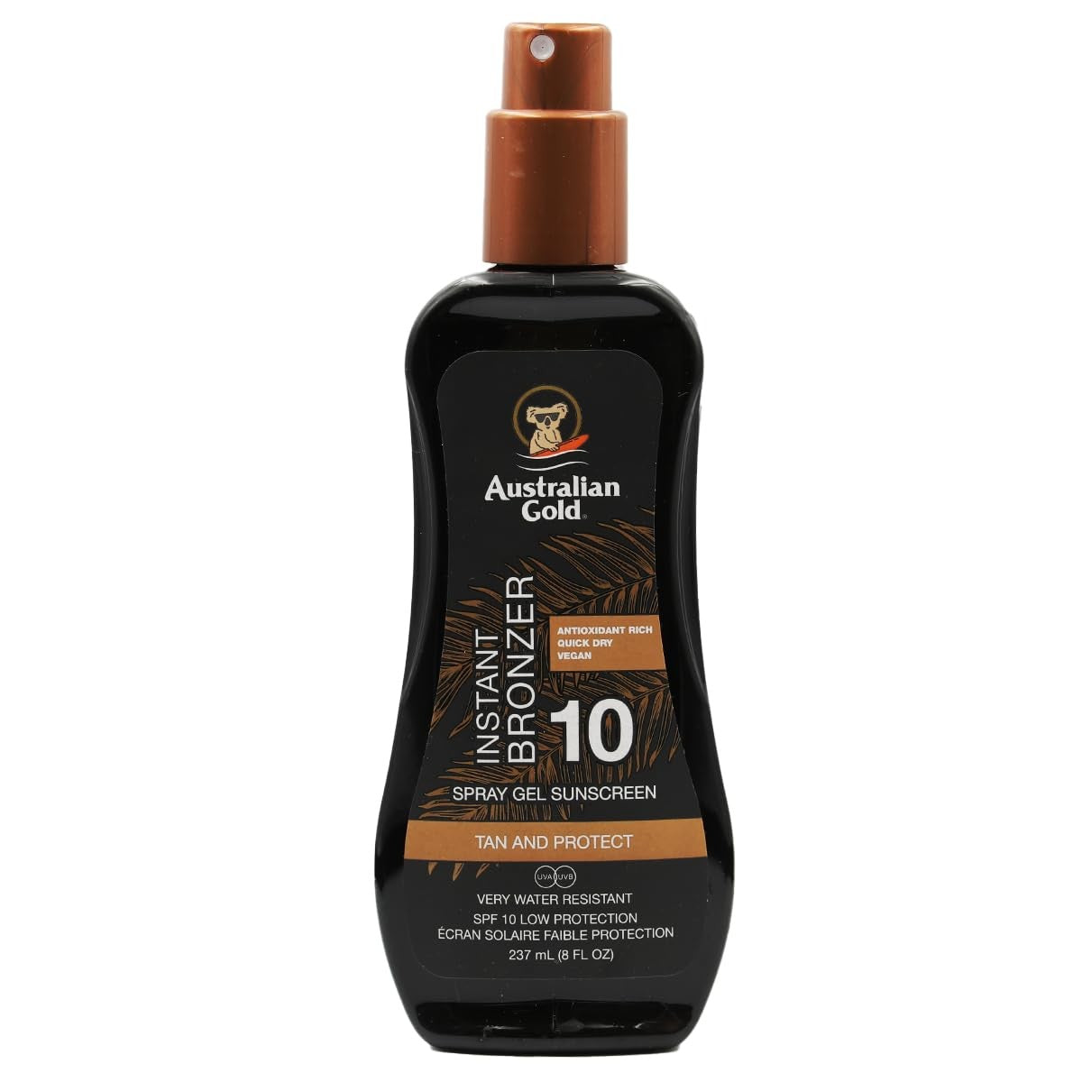 Australian Gold Sunscreen Spray Gel w. Instant Bronzer 237 ml SPF 10 – Australian Gold