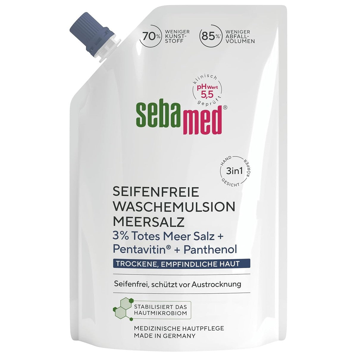 SEBAMED Zeepvrije wasemulsie zeezout navulzak 400 ml – SEBAMED