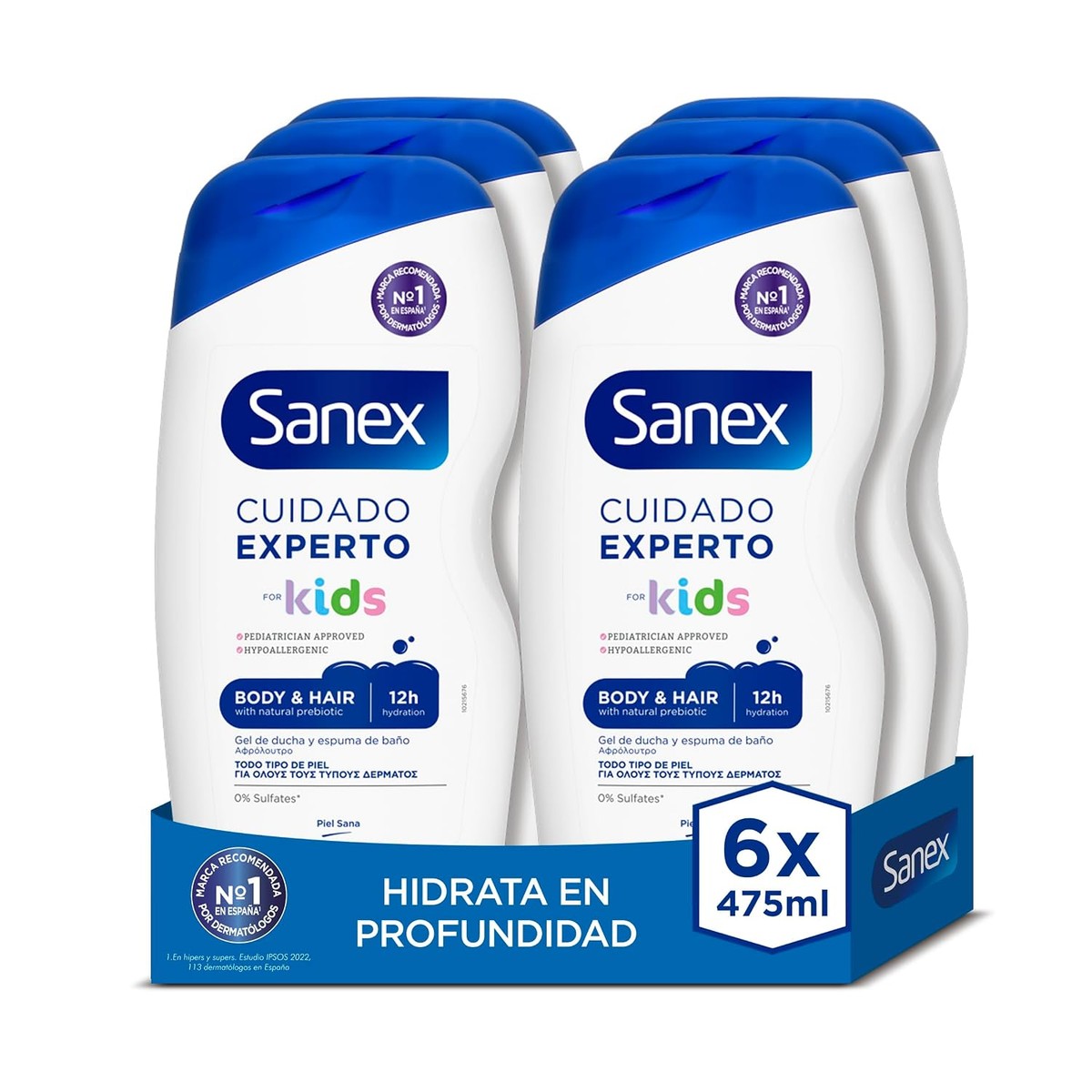 Sanex Care Experto Kids douchegel 6 stuks x 475 ml – Sanex